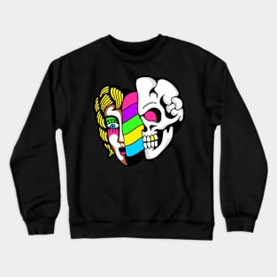 Skull woman rainbow Crewneck Sweatshirt